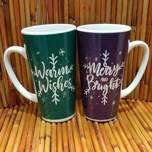 Pair of Tall 16oz Holiday Mugs